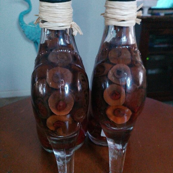 Shonfeld's Chili Infused Vinegar w/ Olives and Peppers in Glass Shoe bottle - Picture 3 of 5
